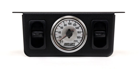 Air Lift Dual Needle Gauge With Two Paddle Switches- 200 PSI