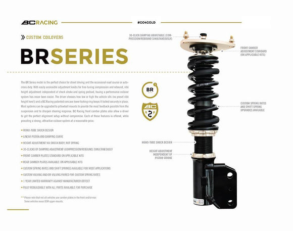 BC Racing BR Series Coilover 10-12 Ford Taurus/SHO & Ford Flex